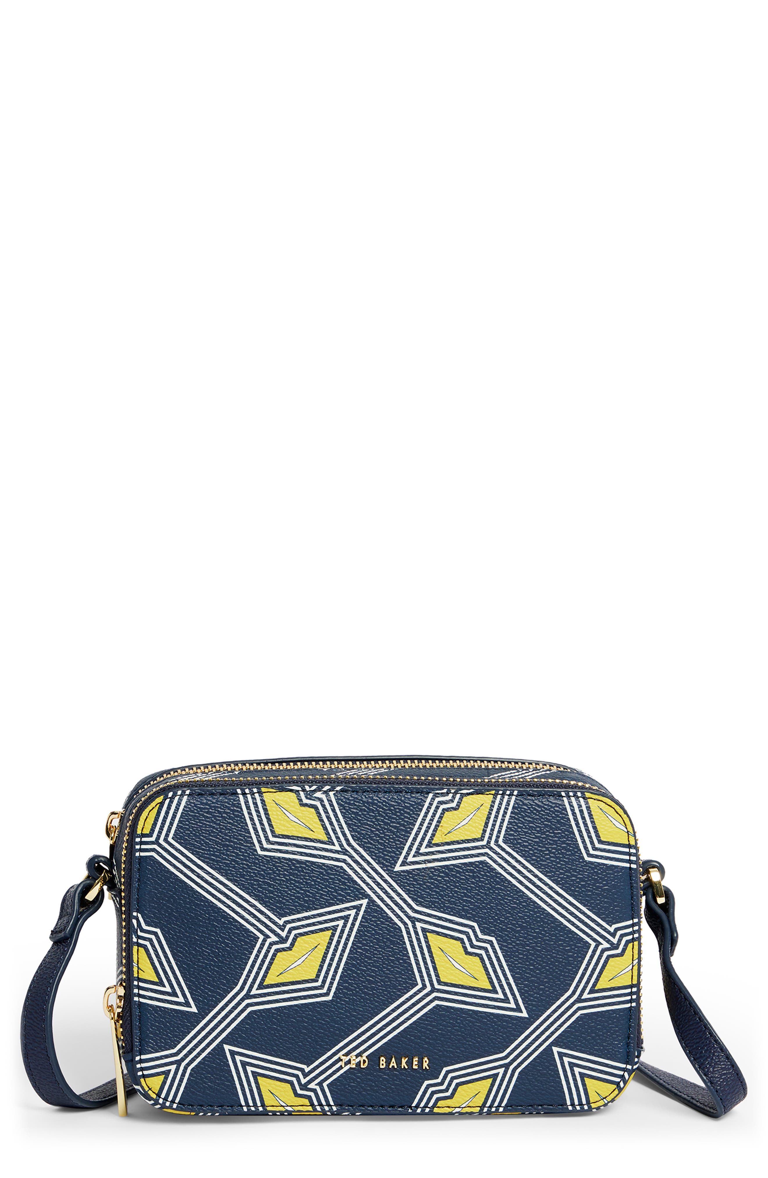 Ted Baker London Lexxii Lip Faux Leather Camera Bag, Main, color, 