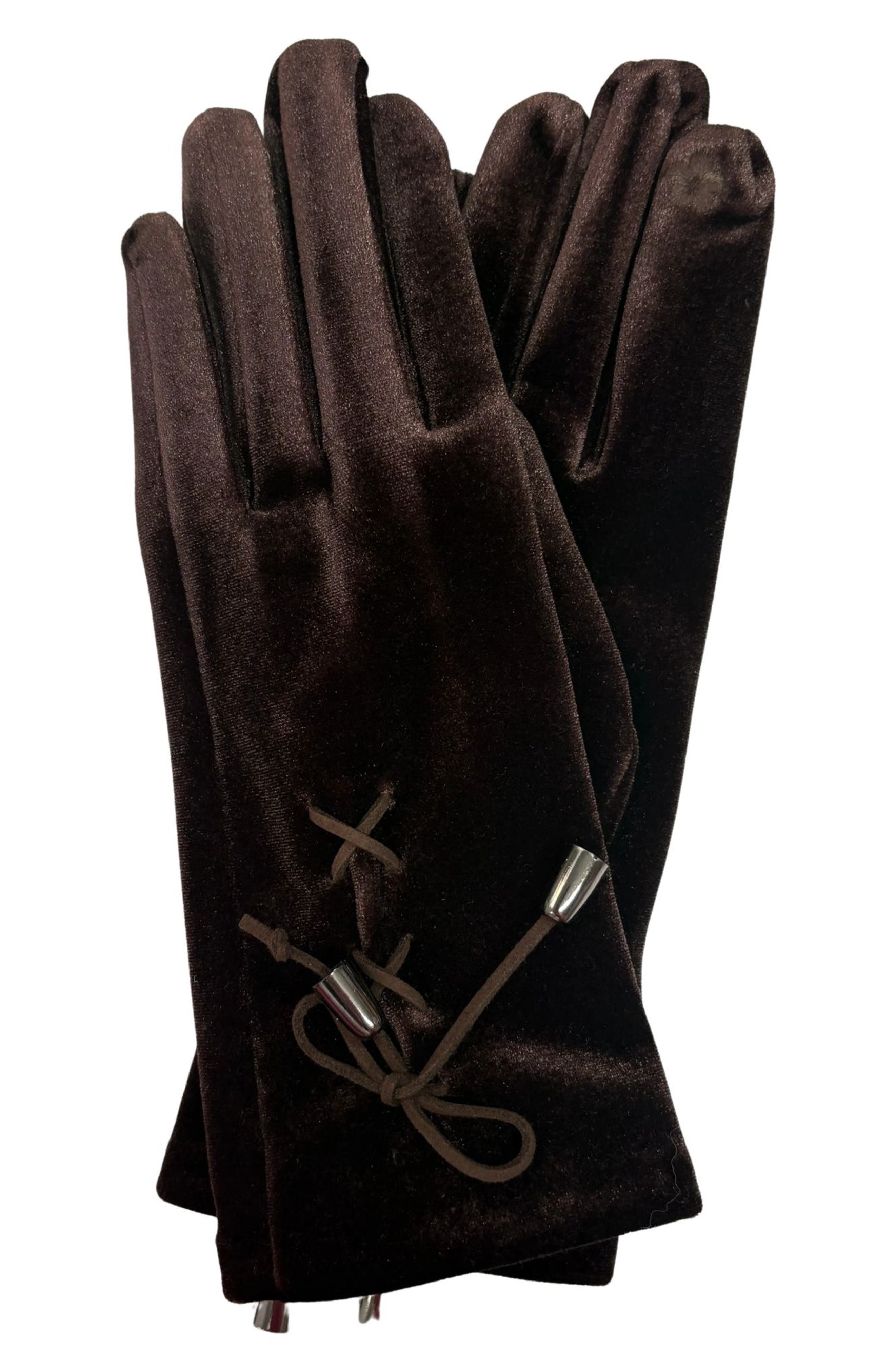 Tech Velvet Lace-Up Gloves