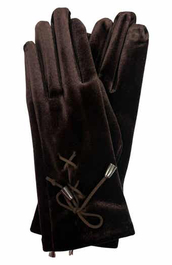 Tech Velvet Lace-Up Gloves