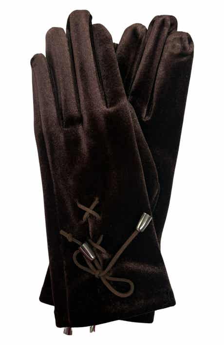 Tech Velvet Lace-Up Gloves