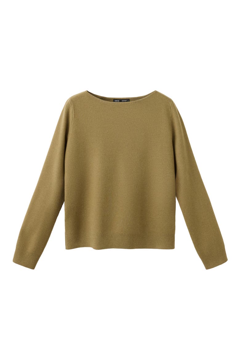 Boat Neck Sweater, Alternate, color, KHAKI GREEN