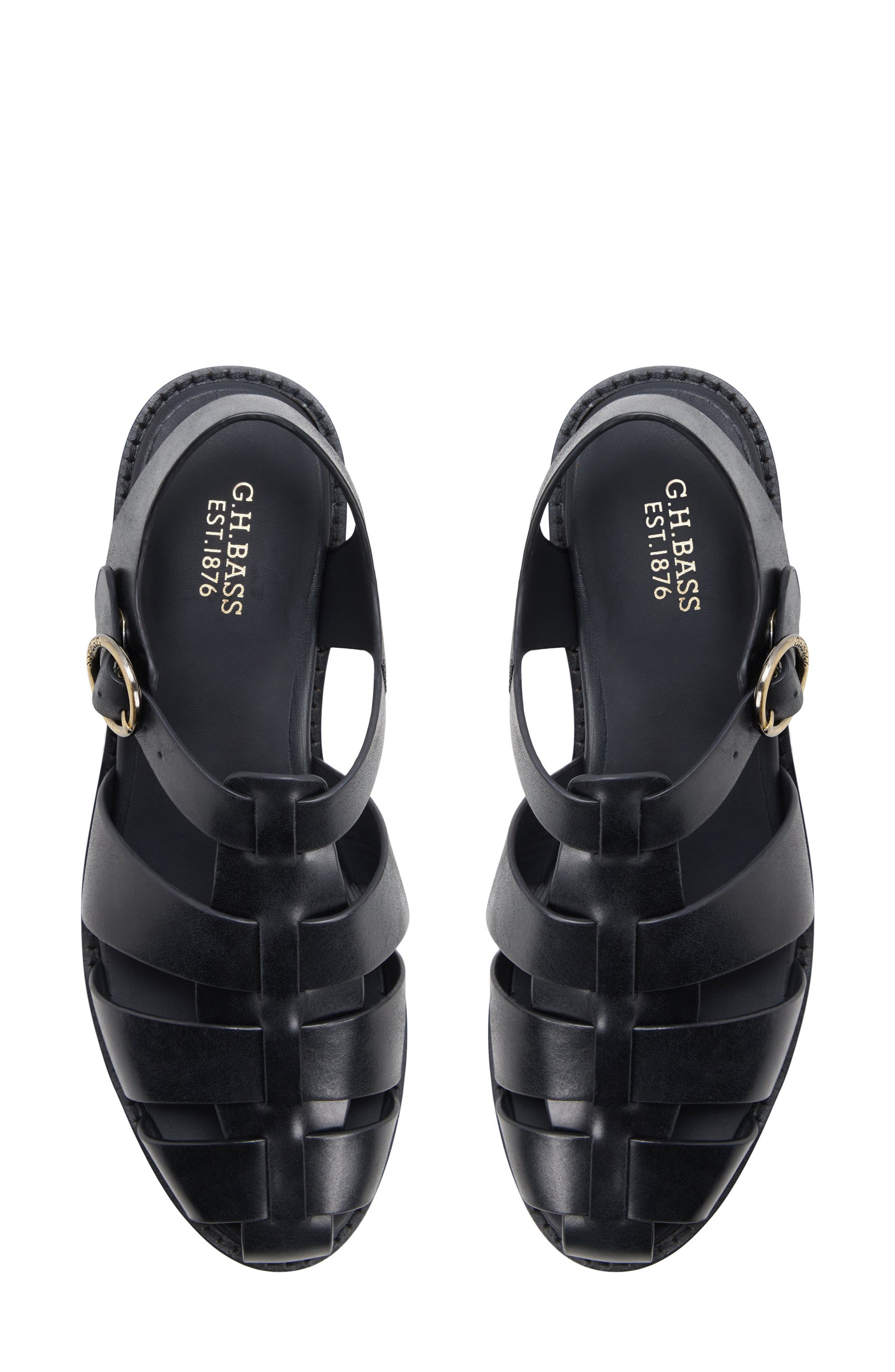 G.H.BASS Fisherman Sandal, Alternate, color, Black