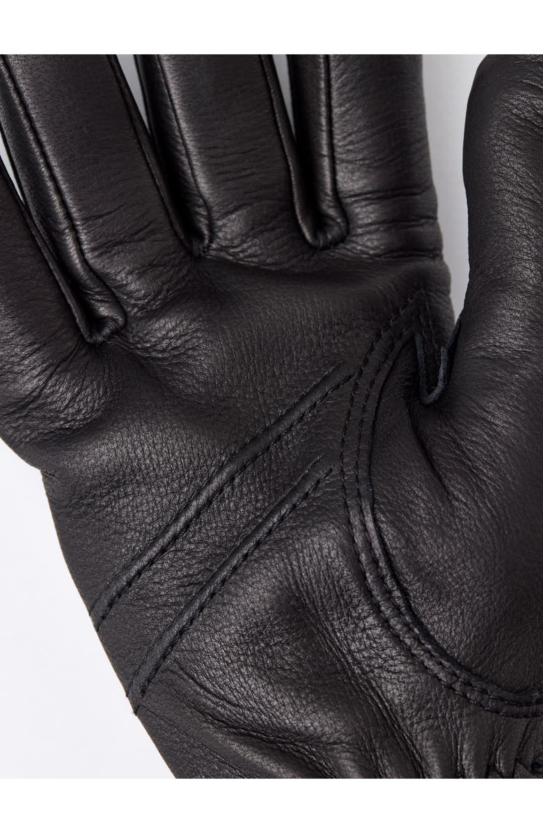 Hestra Andrew Leather Gloves, Alternate, color, Black