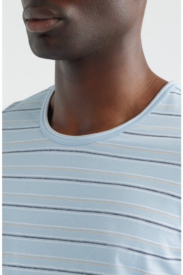 Washed Stripe Crewneck Lounge T-Shirt, Alternate, color, SKY STRIPE