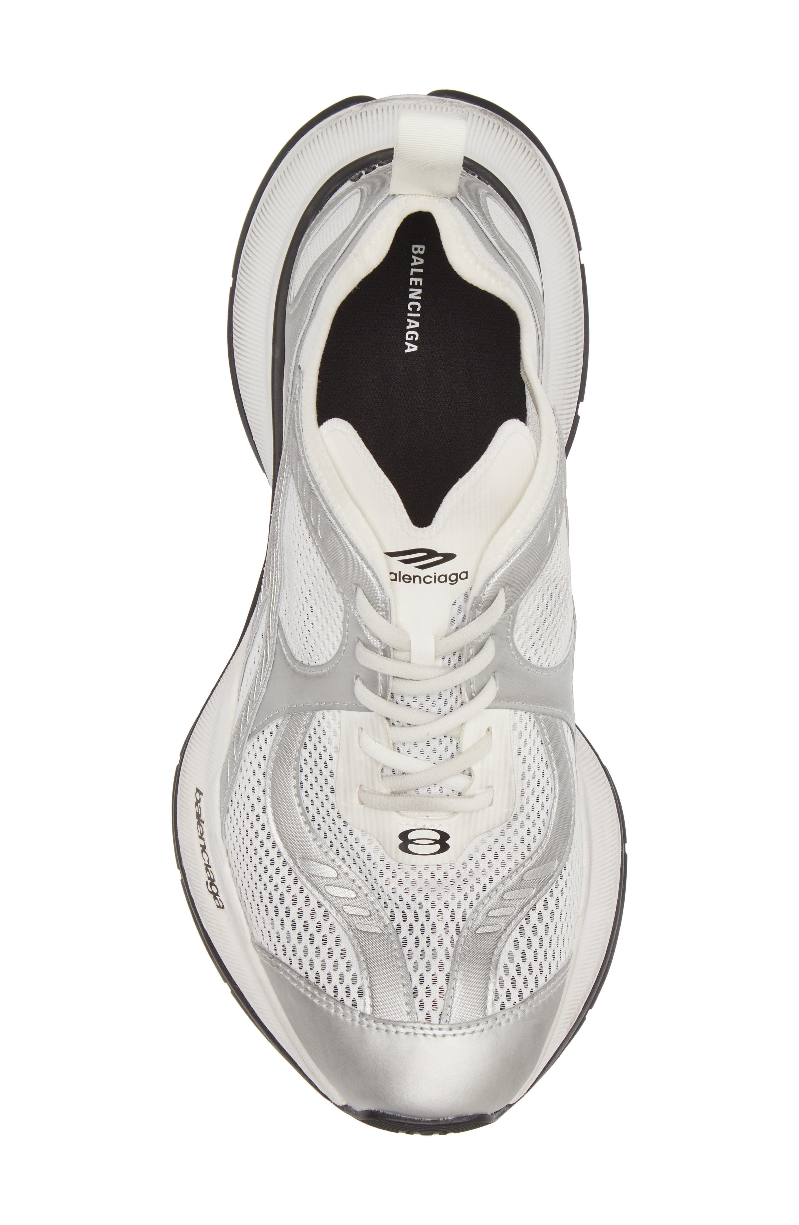 Balenciaga Circuit Sneaker, Alternate, color, White/ Silver