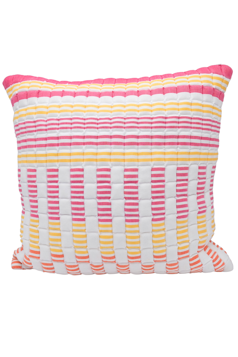 Sunset Sujani Puff Pillow - Cover + Insert