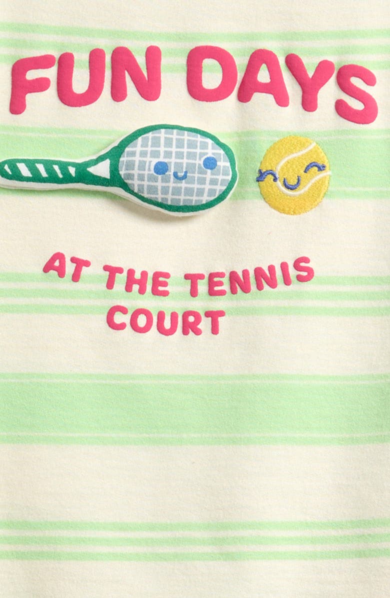 NEXT Kids' Fun Days Tennis Cotton Graphic T-Shirt & Terry Shorts Set, Alternate, color, Pink