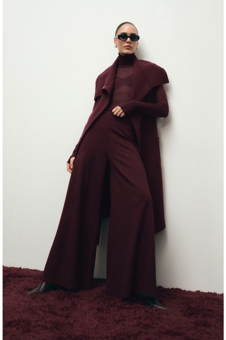 Eloise Sheer Turtleneck, Alternate, color, BURGUNDY