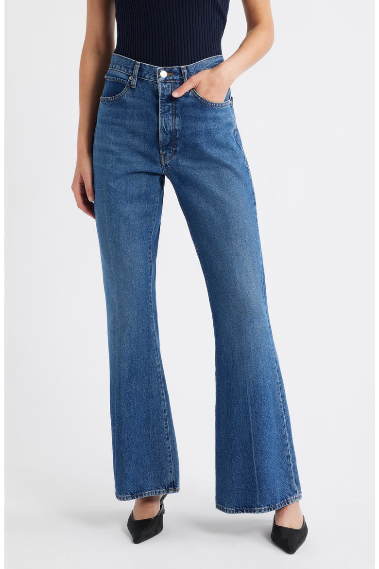 The Lax High Waist Flare Jeans, Main, color, PILOT