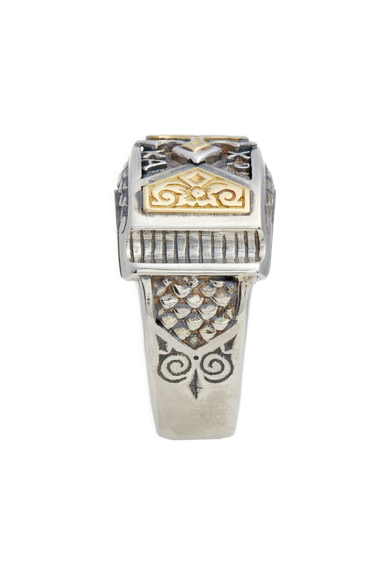 Heonos Band Ring, Alternate, color, SILVER/ GOLD