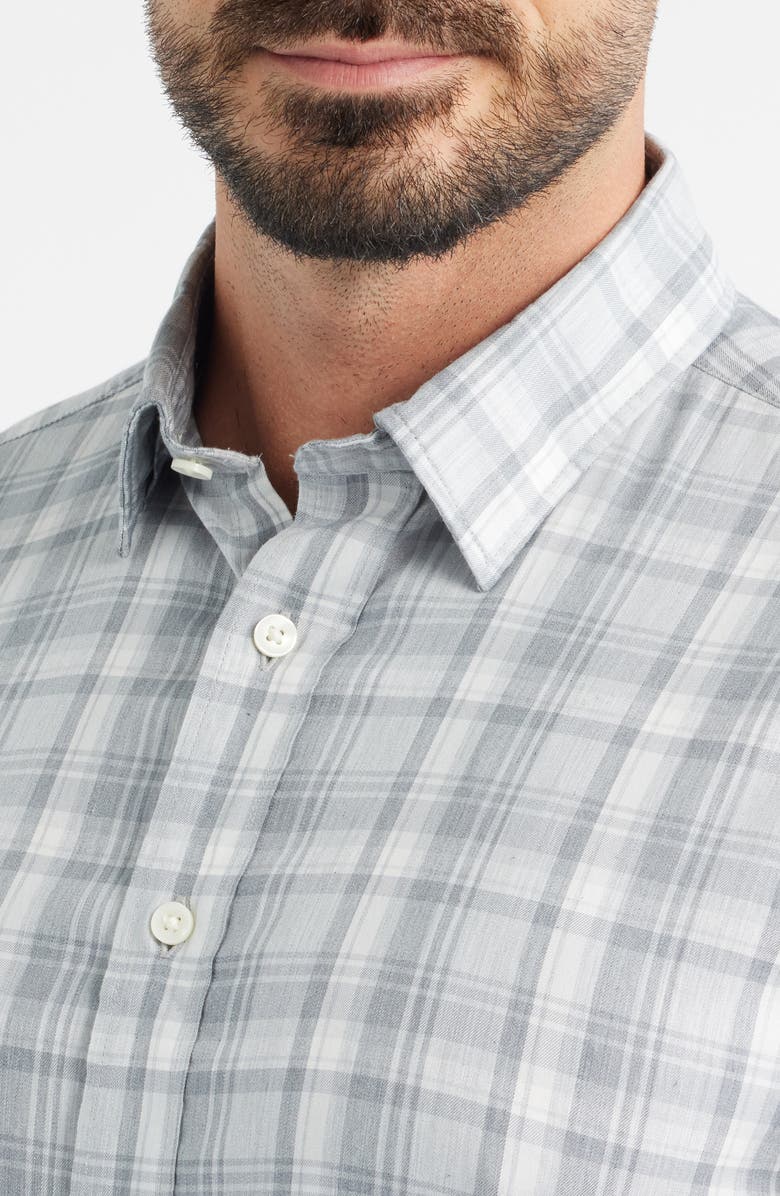 Faherty The Movement Button-Up Shirt, Alternate, color, Grey Falls Plaid
