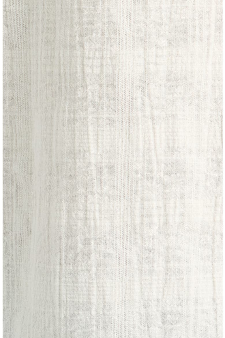 Washed Dobby Check Cotton Seersucker Camp Shirt, Alternate, color, WHITE