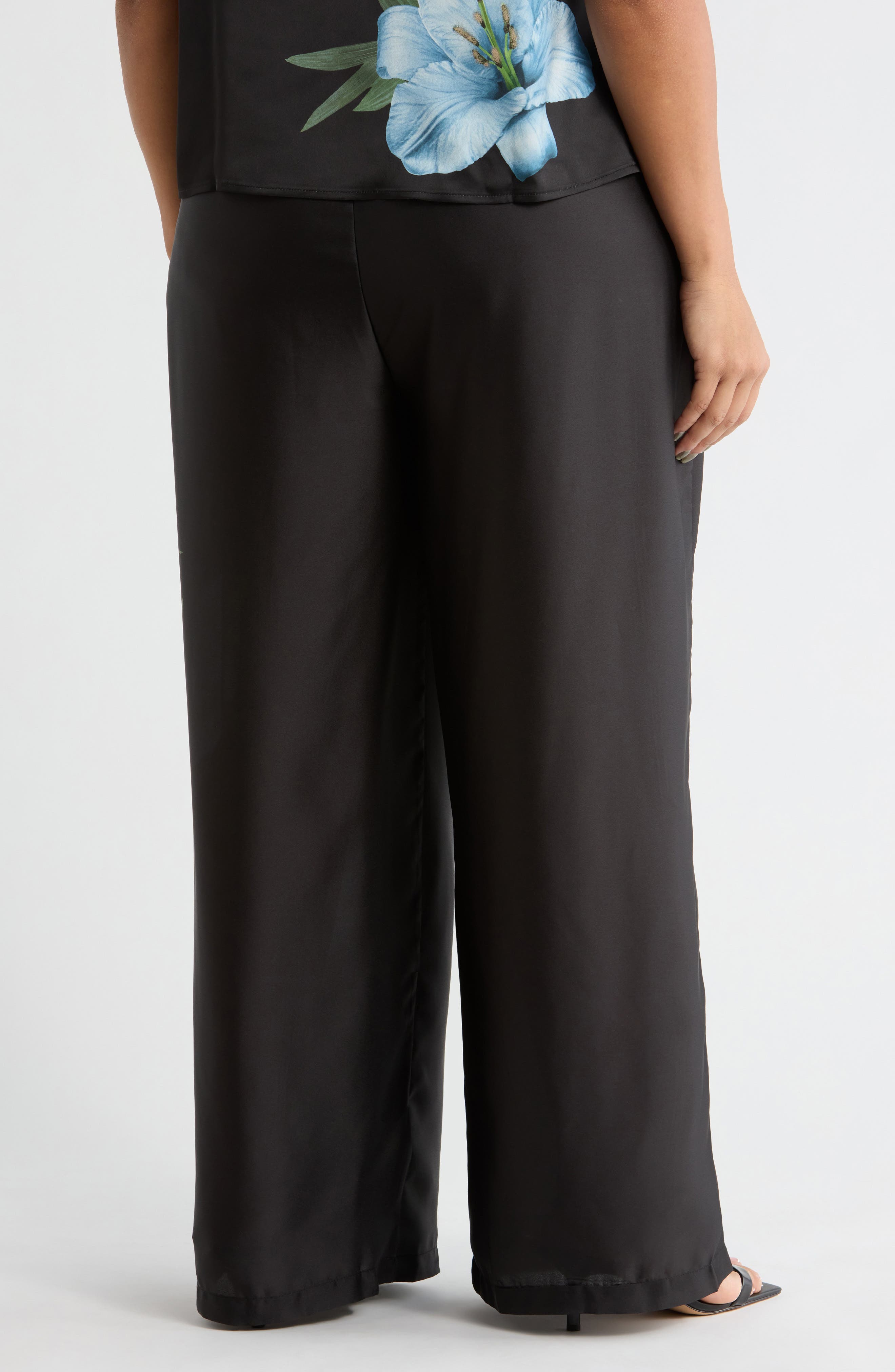 Floral Wide Leg Pull-On Pants - image 2