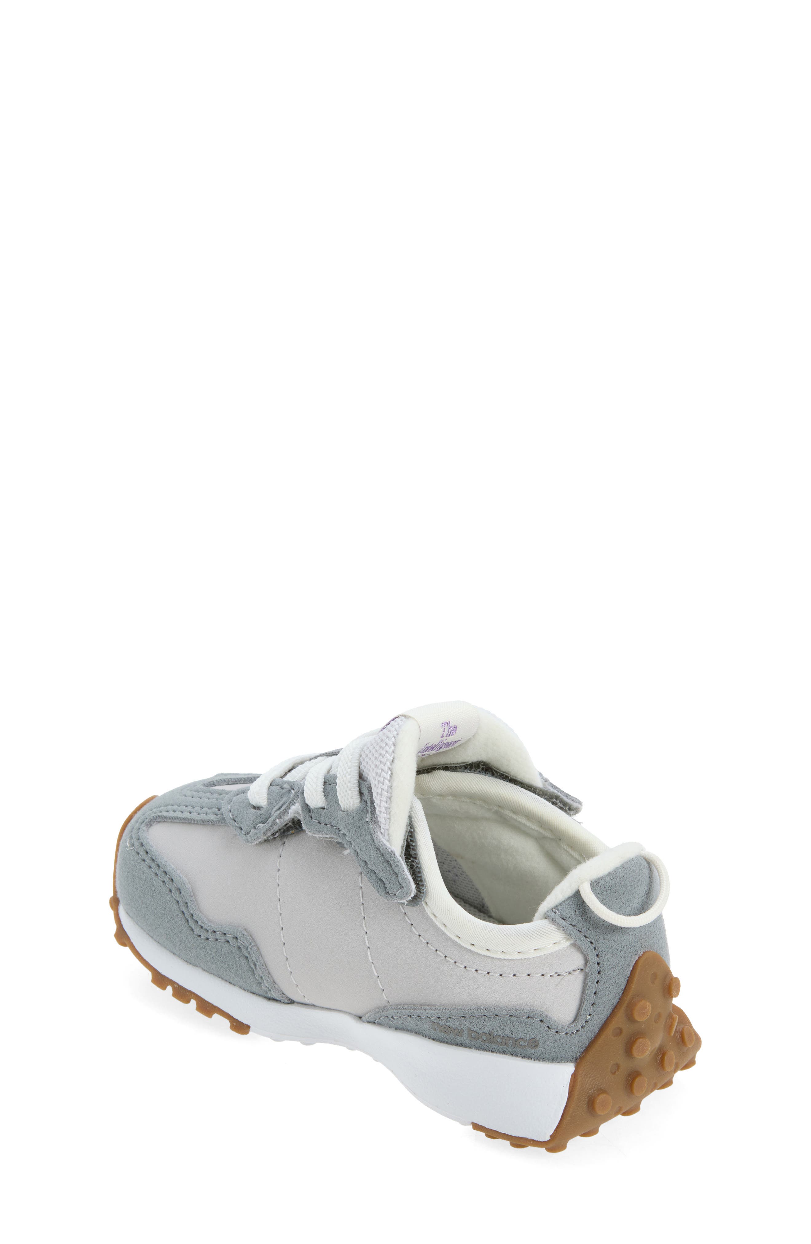 Kids' 327 Sneaker, Alternate, color, GREY MATTER/ CANDIED VIOLET