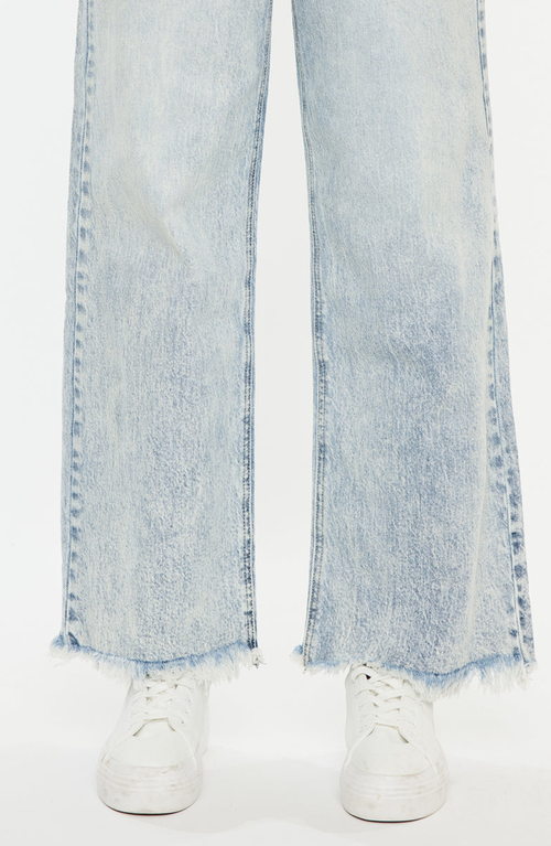 Kancan Colbie High Rise Wide Leg Jeans In Brown