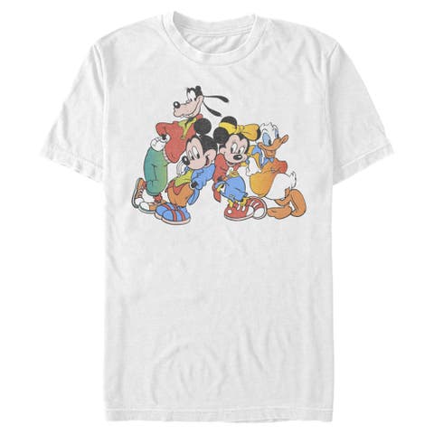 Men's Mickey & Friends Colorful Group Shot Distressed  Graphic T-Shirt