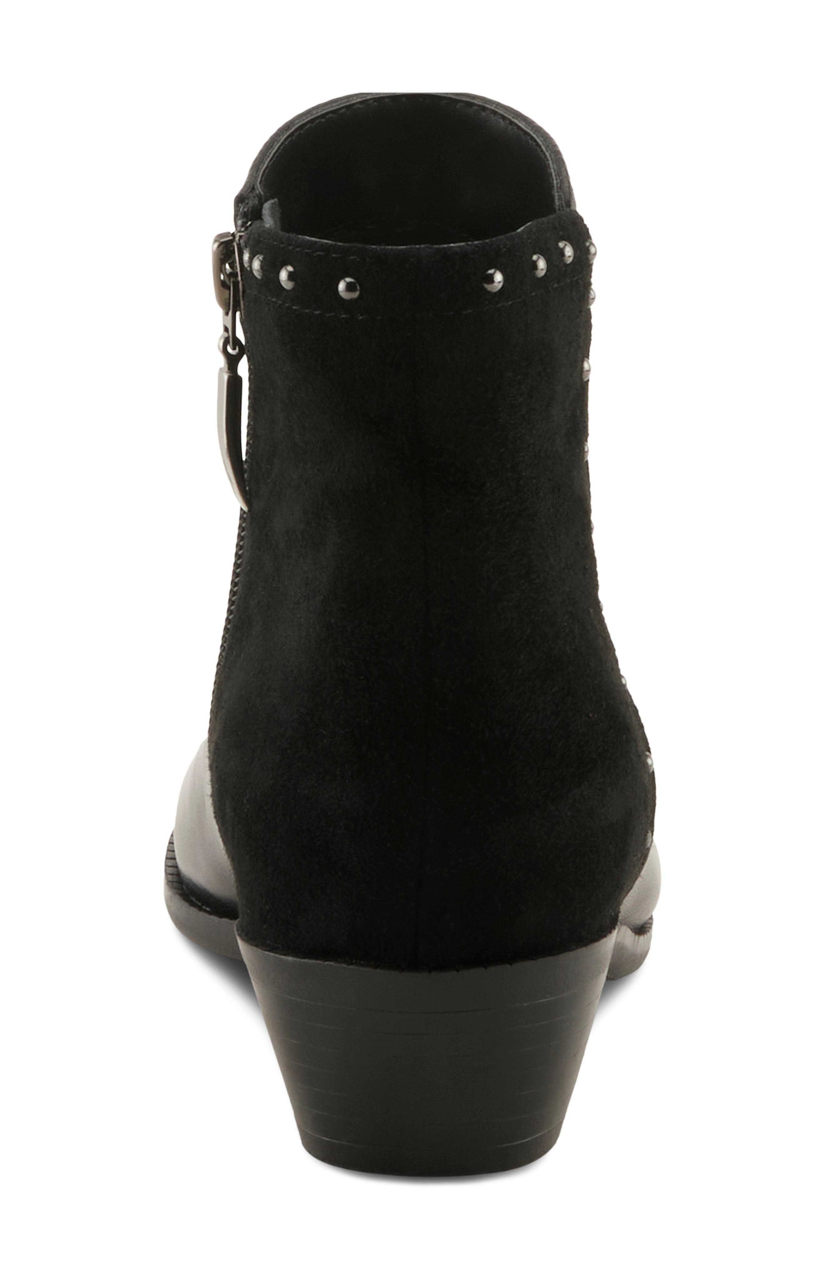 Annelise Leather Bootie, Alternate, color, BLACK
