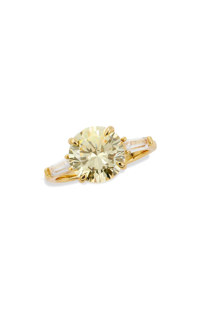 SAVVY CIE JEWELS Canary CZ Ring, Main, color, Yellow