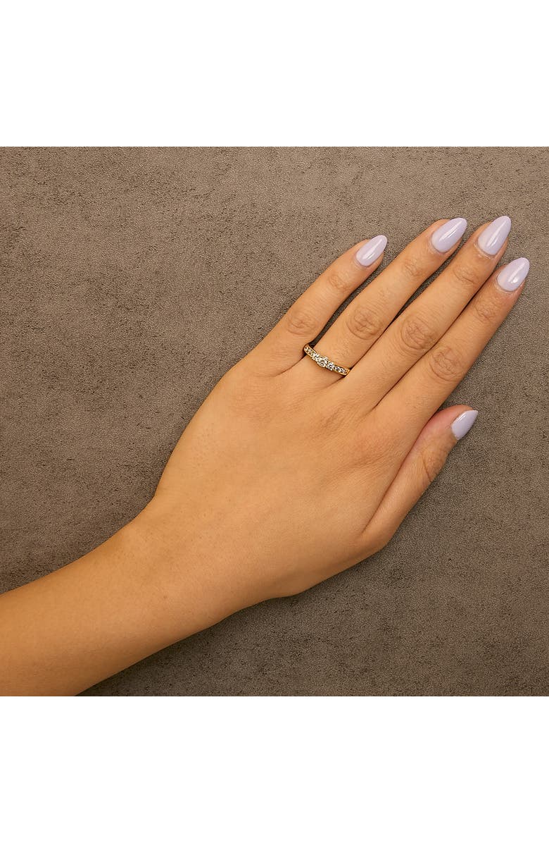 Haus of Brilliance 10K Gold 1/2 Cttw Diamond Three Stone Ring, Alternate, color, Yellow Gold