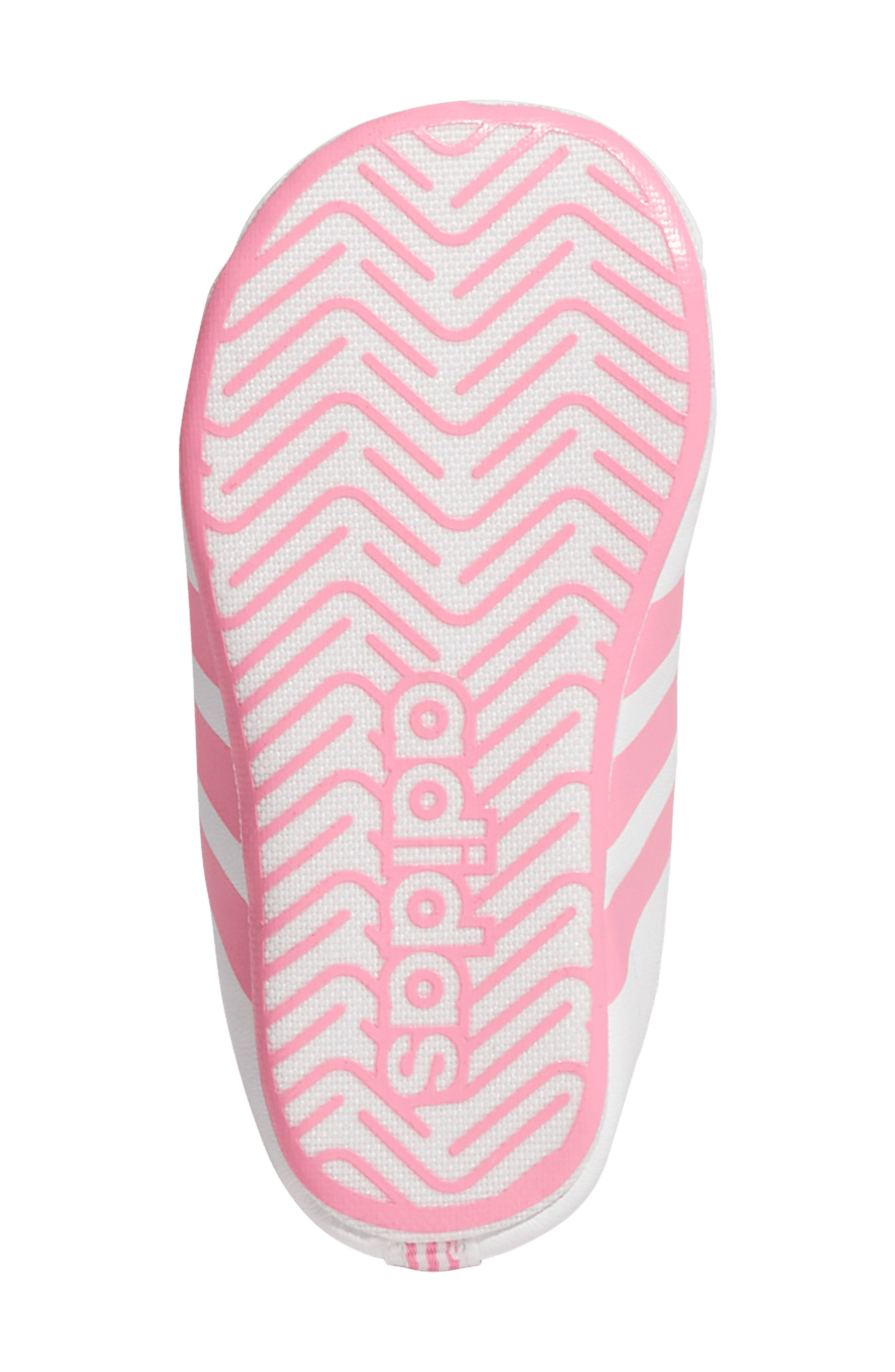 adidas Grand Court Crib Sneaker, Alternate, color, Footwear White/ Bliss Pink