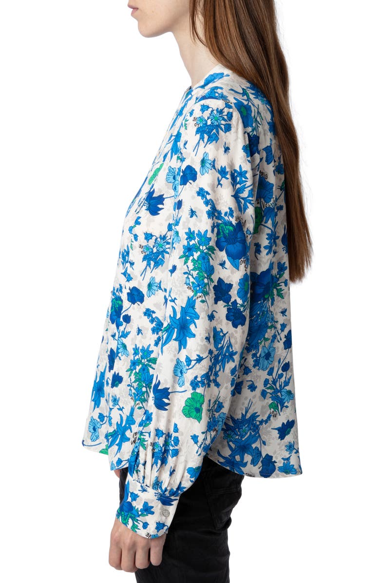 Zadig & Voltaire Twina Garden Flowers Popover Shirt, Alternate, color,