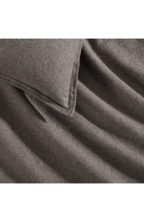 Shop Calvin Klein Mélange Flannel Duvet Cover & Sham Set In Chocolate
