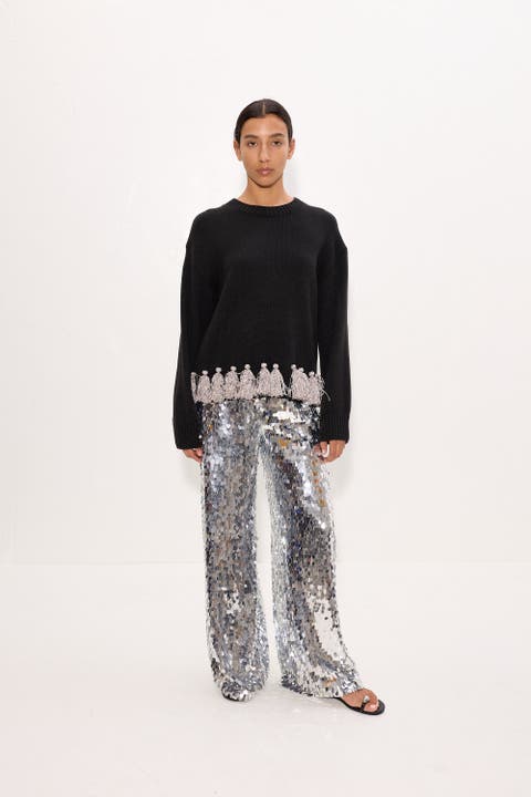 Roni Metallic Tassel Sweater