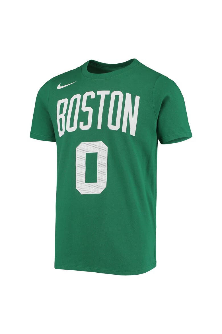 Youth Nike Jayson Tatum Kelly Green Boston Celtics Logo Name & Number Performance T-Shirt, Alternate, color, Kelly Green