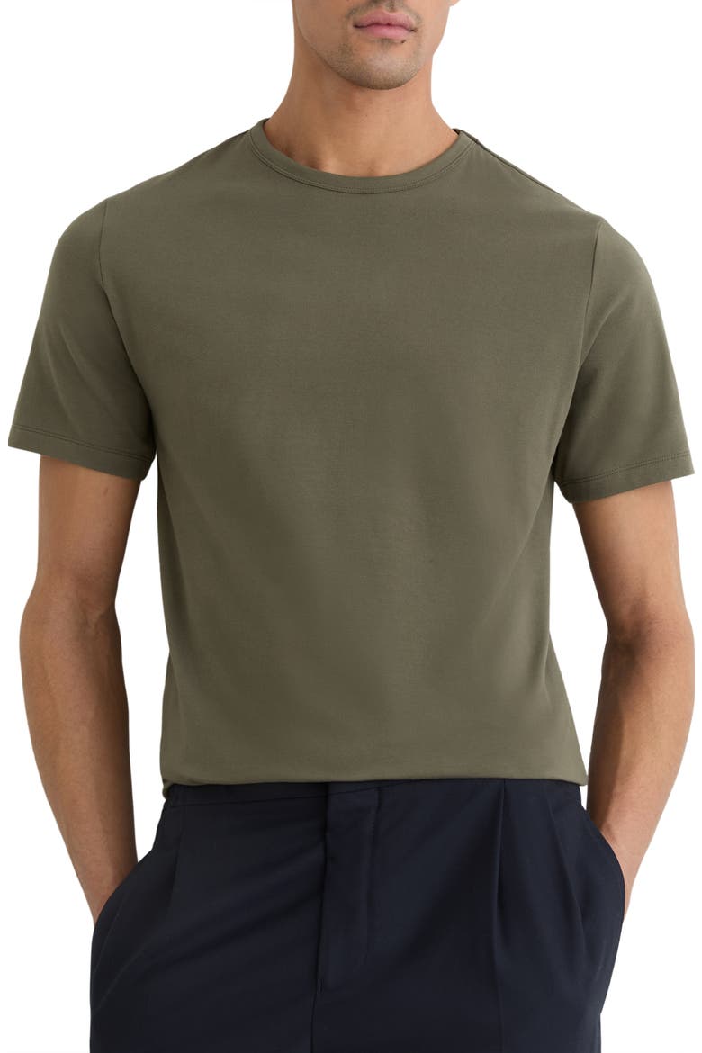 Joe Stretch Cotton T-Shirt, Main, color, KHAKI GREEN