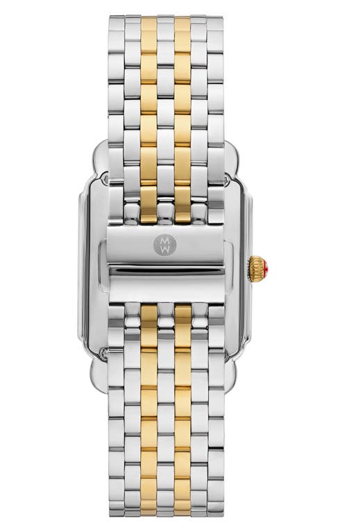 Michele Deco Ii Two-tone Diamond Quartz Bracelet Watch, 32mm In Multi
