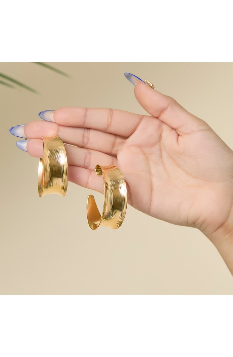 Jessica Simpson Sculptural Statement Earrings, Alternate, color, Gold