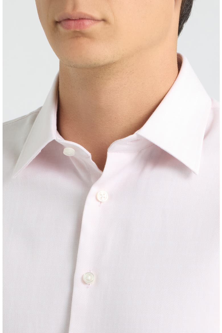 Trim Fit Check Premium Non-Iron Cotton Dress Shirt, Alternate, color, PINK MAURILIO CHECK