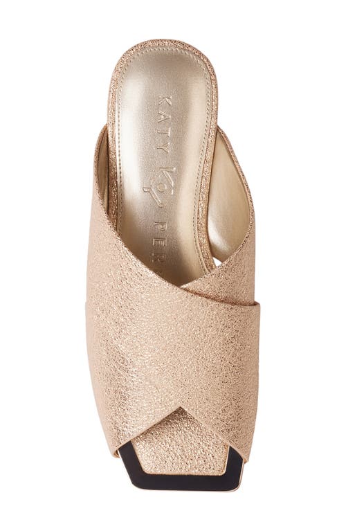 Katy Perry The Checked In Slide Sandal In Gold