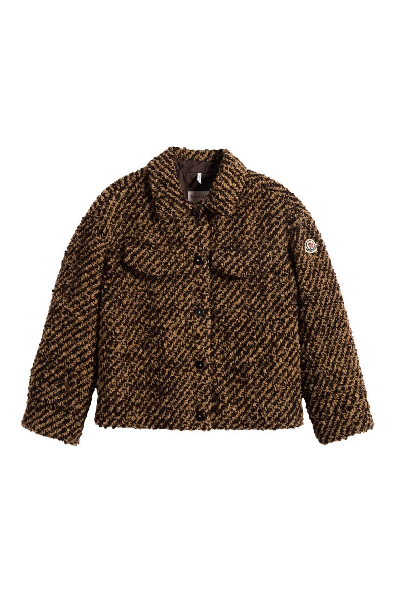 Kids' Boucle Fleece Shirt, Main, color, BROWN