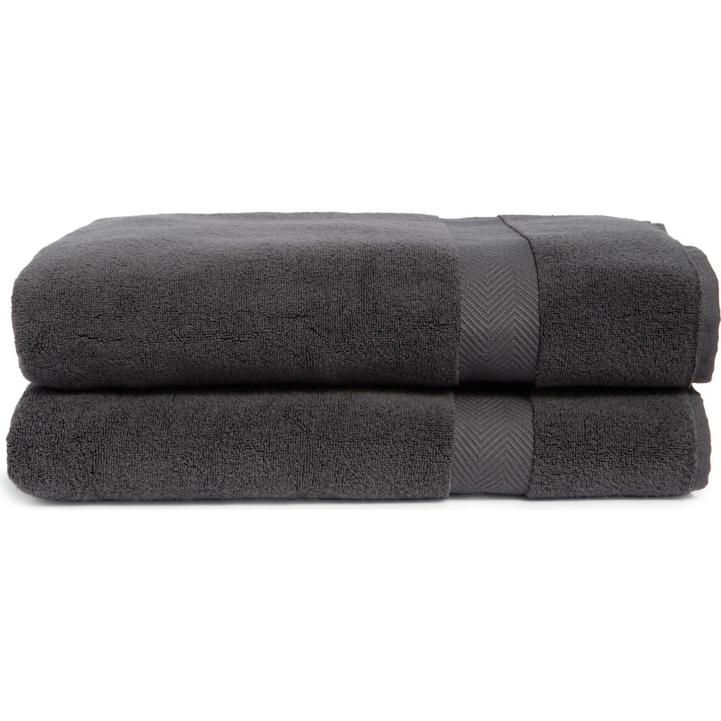 Nordstrom Organic Hydrocotton Set Of 2 Bath Sheets In Gray