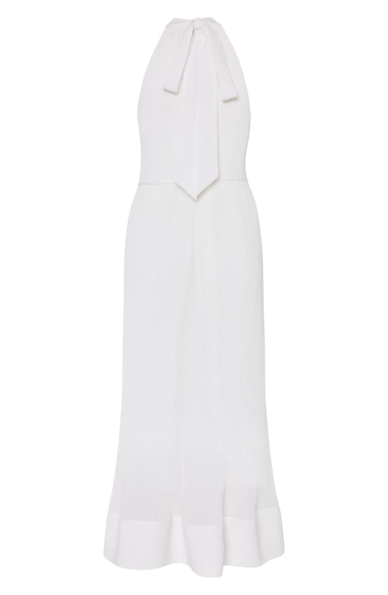Milly Nalani Pleated Sleeveless High-Low Midi Dress, Alternate, color, White