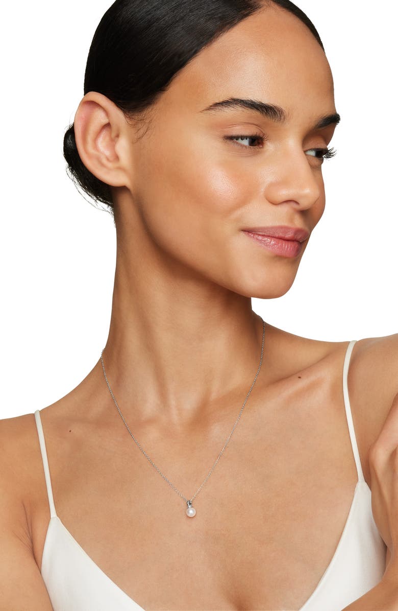 David Yurman Solari Pendant Necklace with Pearl & Diamonds in 18K Gold, Alternate, color,