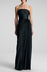 A.L.C. Bianca Pleated Strapless Gown