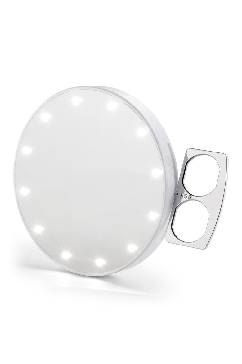 RIKI Super Fine 7X Portable LED Mirror, Alternate, color, WHITE