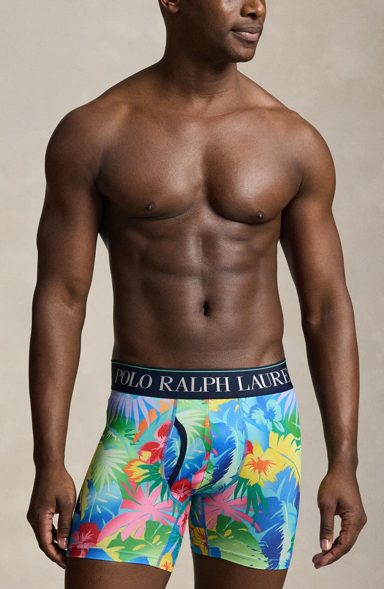 Polo Ralph Lauren Assorted 3-Pack 4D Cooling Microfiber Boxer Briefs, Alternate, color, Black