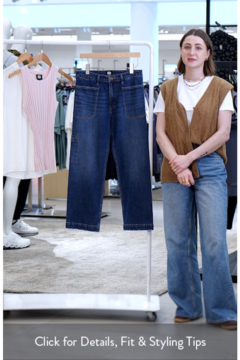 Noemi Patch Pocket Ankle Straight Leg Jeans video