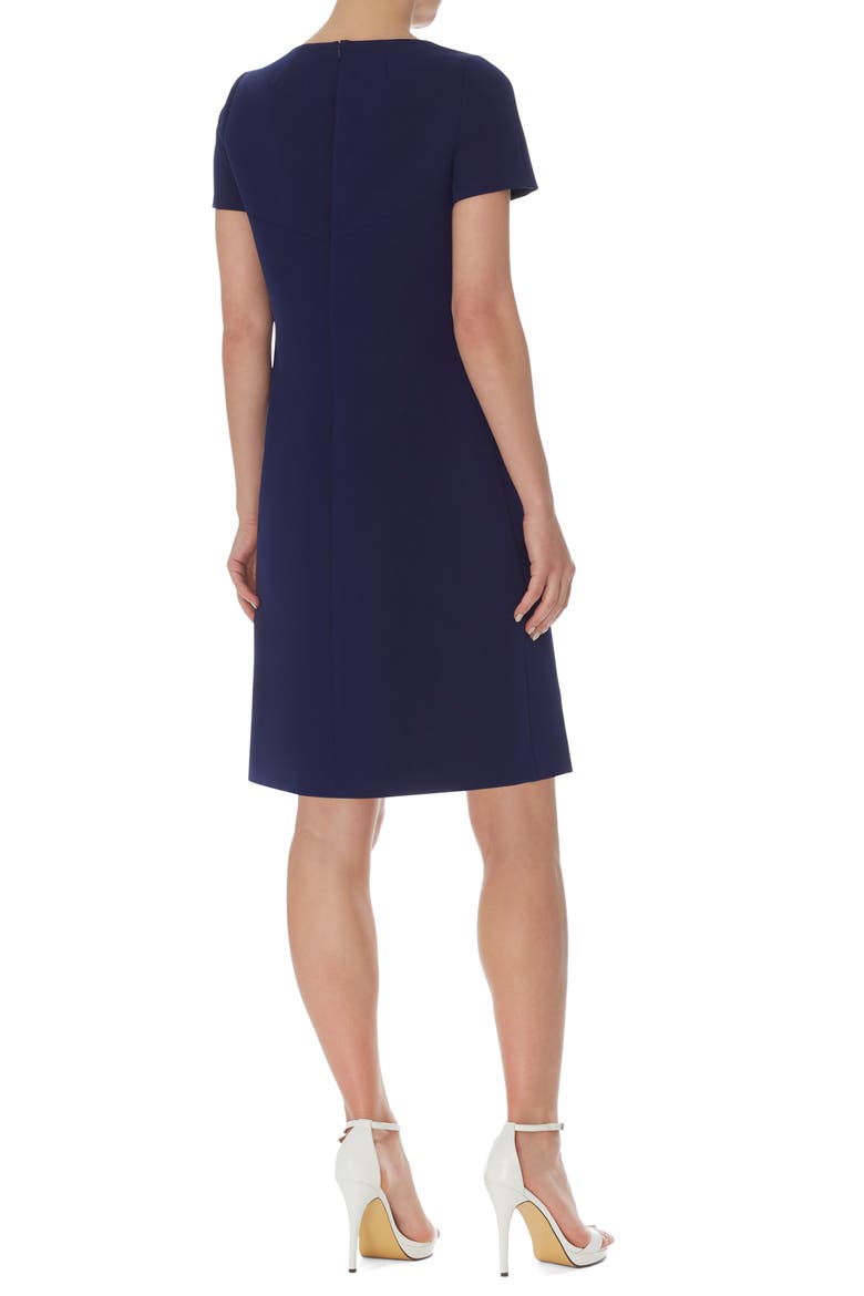 Keyhole Bow Front Shift Dress, Alternate, color, ANNE NAVY
