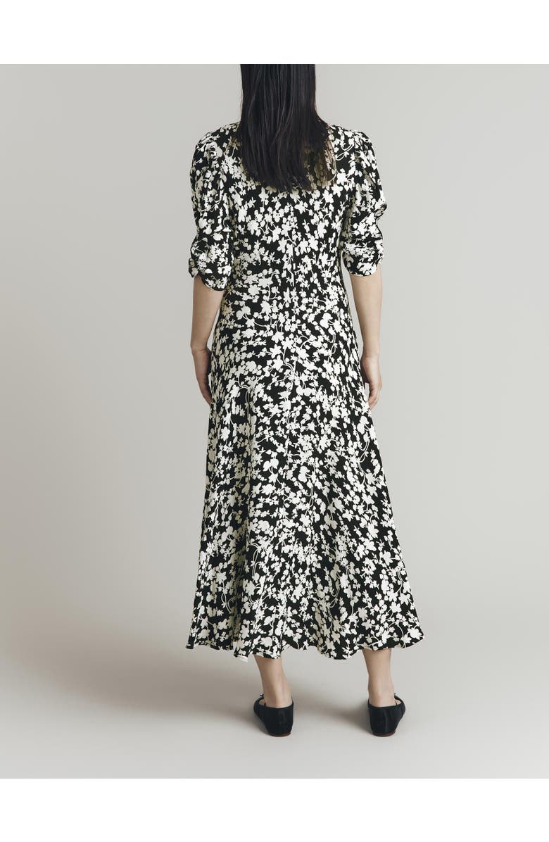 Ghost London Madi Crepe Floral Midi Dress, Alternate, color, Mono Floral