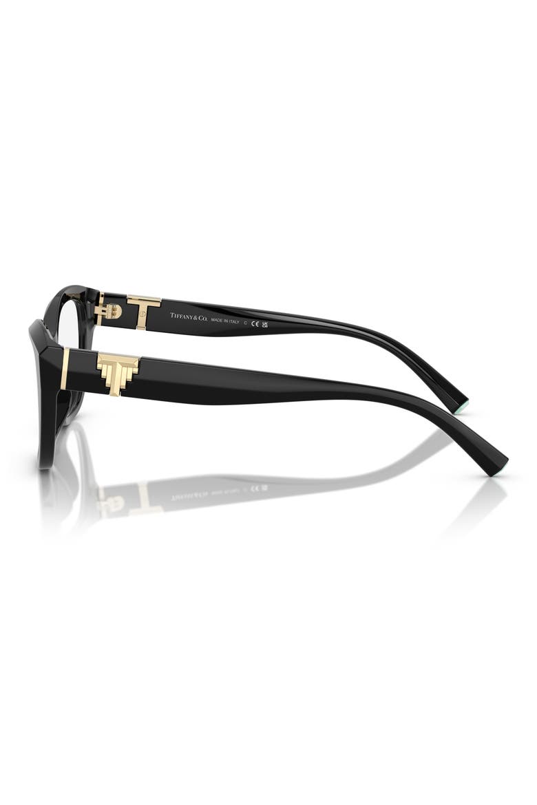 54mm Cat Eye Optical Glasses, Alternate, color, BLACK/ DEMO LENS