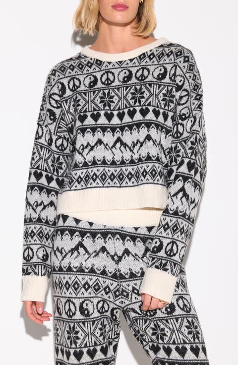 Fair Isle Diamond Crewneck Sweater