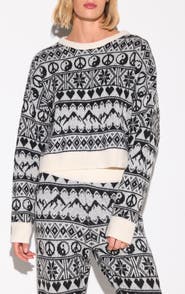 Spiritual Gangster Fair Isle Diamond Crewneck Sweater