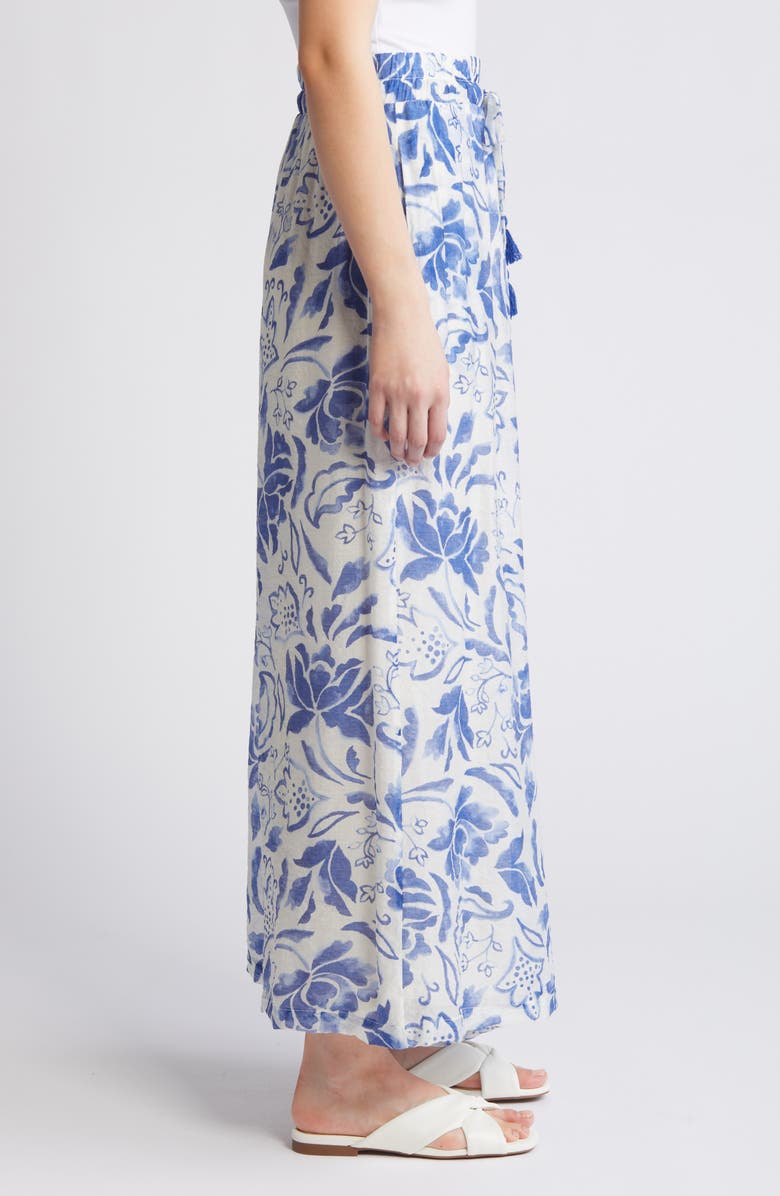 Vince Camuto Floral Wide Leg Drawstring Pants, Alternate, color, 