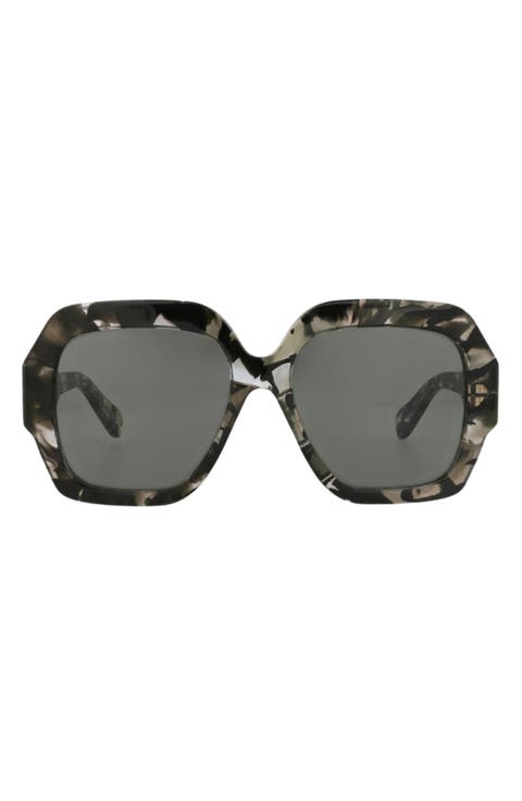 56mm Square Sunglasses