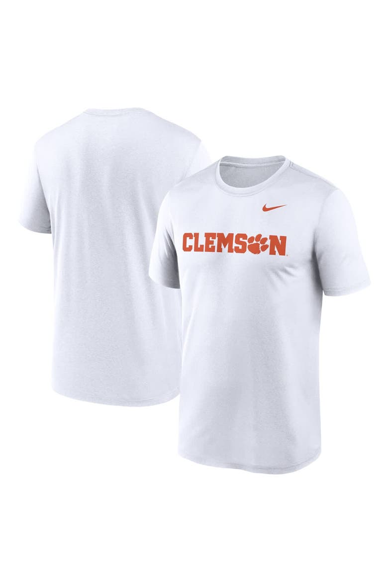 Men's Nike White Clemson Tigers Primetime Legend Wordmark T-Shirt, Alternate, color, White