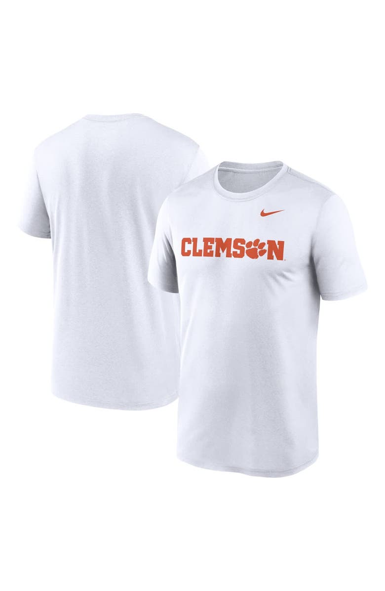 Nike Men's Nike White Clemson Tigers Primetime Legend Wordmark T-Shirt, Alternate, color, White